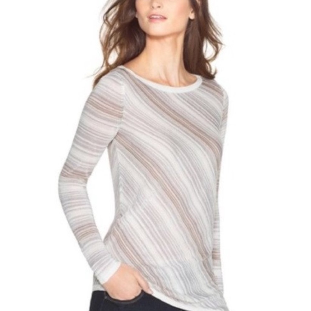 WHBM asymmetrical metallic sweater